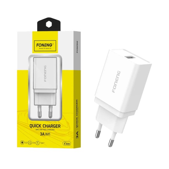 Foneng Adapter K300 QC3.0 3A White